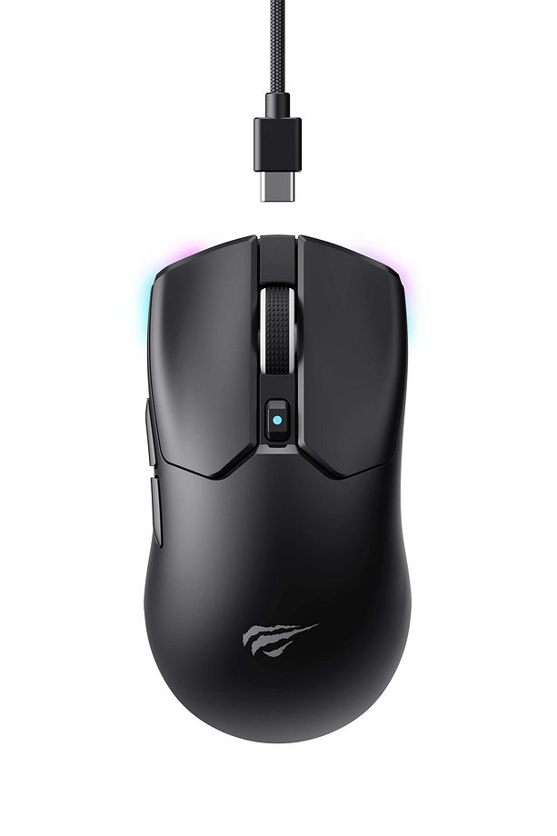 Gamenote MS974WB PAW3311 Ultra Hafif 12.000 DPI RGB Gaming Oyuncu Mouse 2.4GHz + Bluetooth 5.1 - 1
