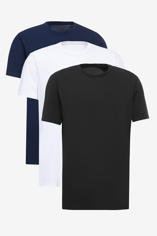 Slim Fit Crew Neck 3 Pack Basic T-Shirts