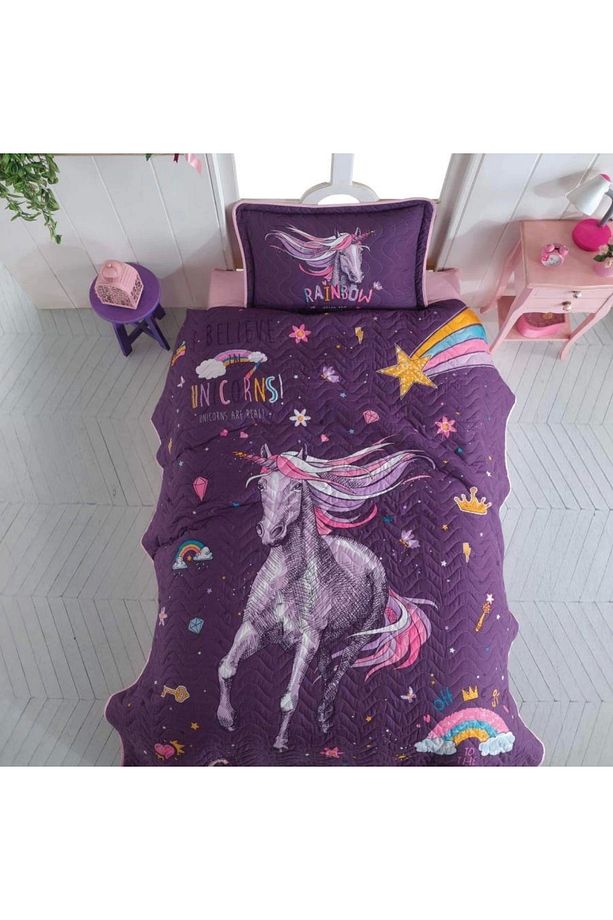 Tek Kişilik Ranforce Yatak Örtüsü Rainbow - 1