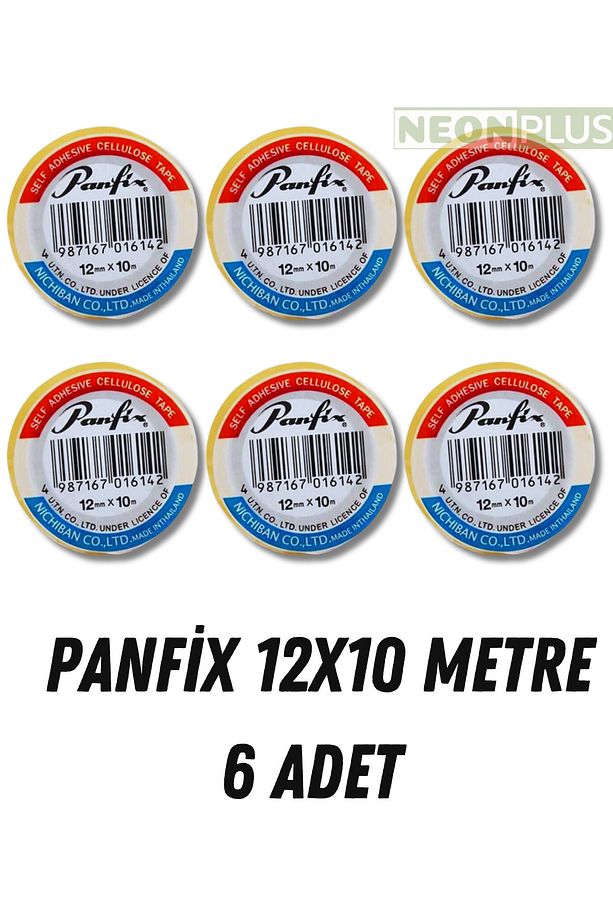 Panfix 12mmx 10 Mt Para Bandı 6 Adet Küçük Boy - 1