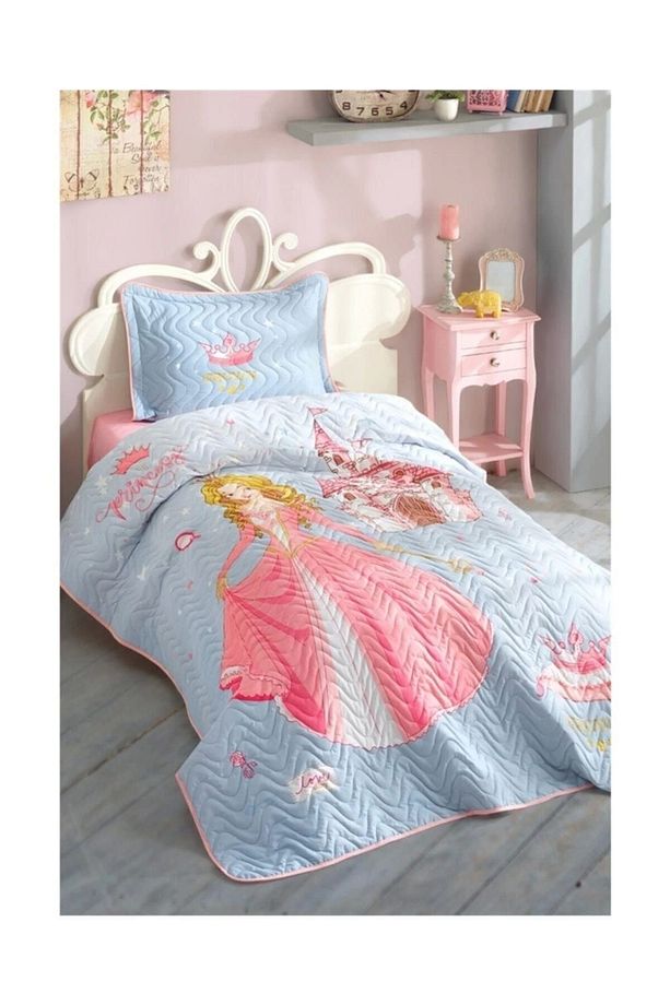Ckasy Tek Kişilk Yatak Örtüsü Crown V1 Pembe - 2