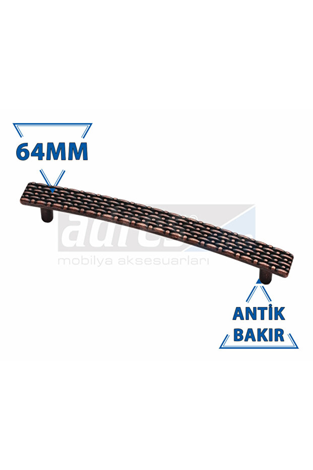 Hasır Kulp 4'lü 64mm Antik Bakır
