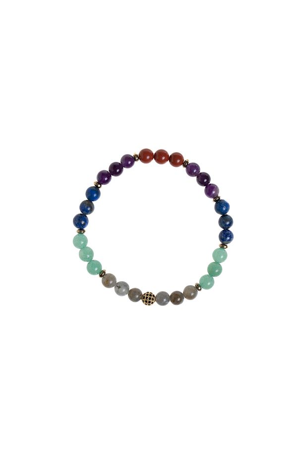 Sertifikalı Labradorit, Aventurin, Lapis Lazuli, Ametist, Jasper ve Hematit Yay Burcu Bileklik - 6
