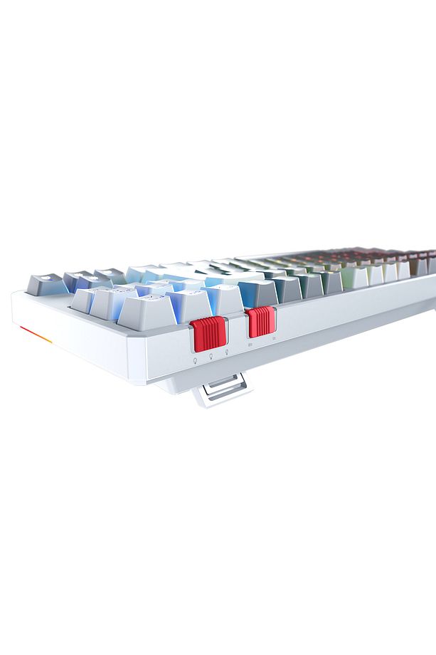 Yoru Tkl Type-c Bağlantılı Rgb Outemu Red Swich Mekanik Oyuncu Klavyesi- Gri/beyaz - 5