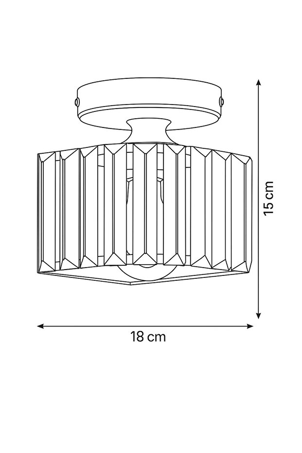 Plafonyer Tavan Siyah K-10 Avize - 3