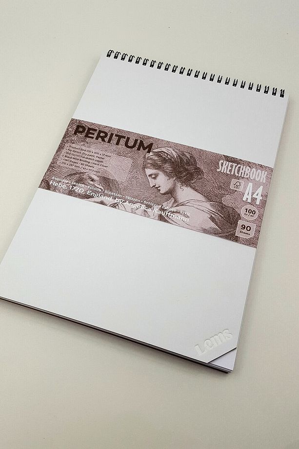 PERITUM A4 Sketchbook 100 Gr/m² 180 Sayfa-90 Yp.Sert Kapak Eskiz Defteri - 6
