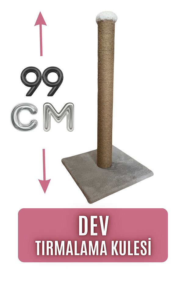 Tırminatör - Dev Kedi Tırmalama Kulesi (99 CM) - 1