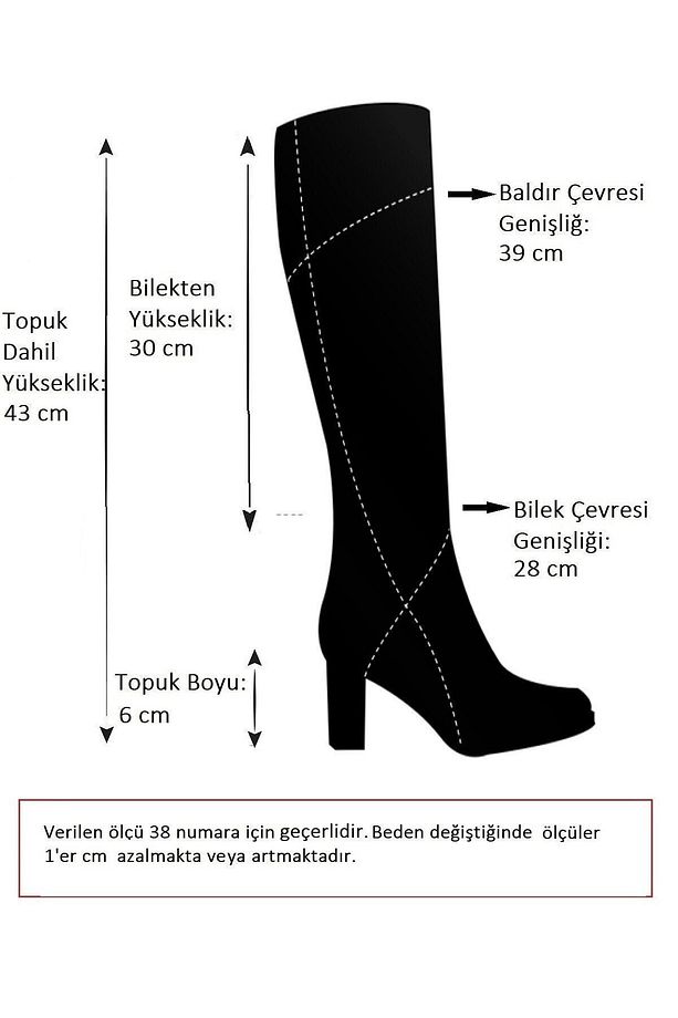 Siyah Kadın Çizme C654652709 - 5