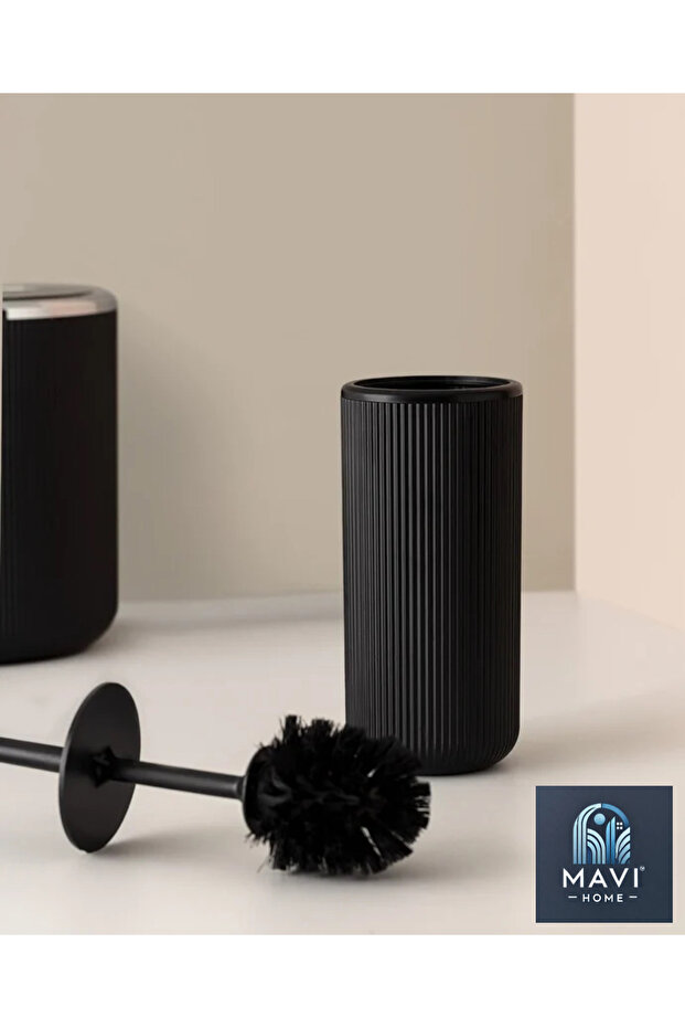 Siyah Çizgili Wc Fırçası - Tuvalet Fırçası - Ofis Wc Fırçası - 2