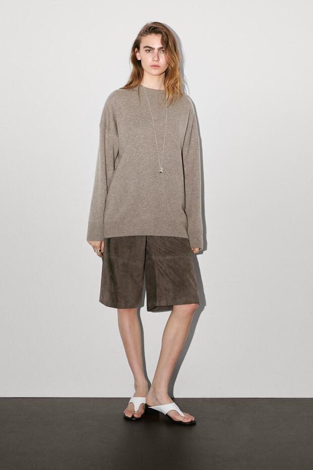 %100 kaşmir oversize triko kazak - 2