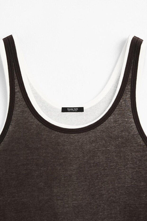 %100 pamuklu çift askılı top - 6