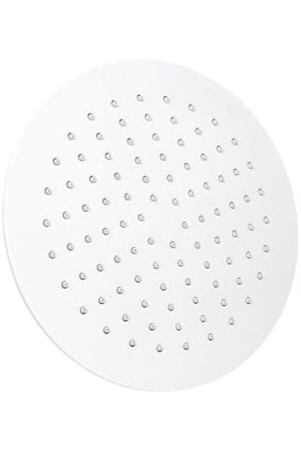 Round Rainfall Shower Head – 25 cm, Modern White Design, Multi-Spray Pattern for Enhanced Sho