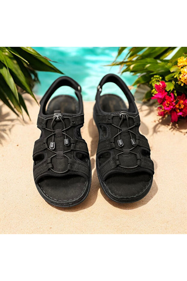 Inside and Outside Genuine Nubuck Leather Full Orthopedic Sandals