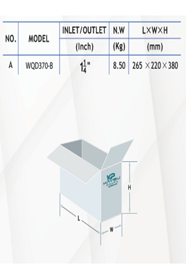 Kaysu WQD370-B Dalgıç Pompa - 5