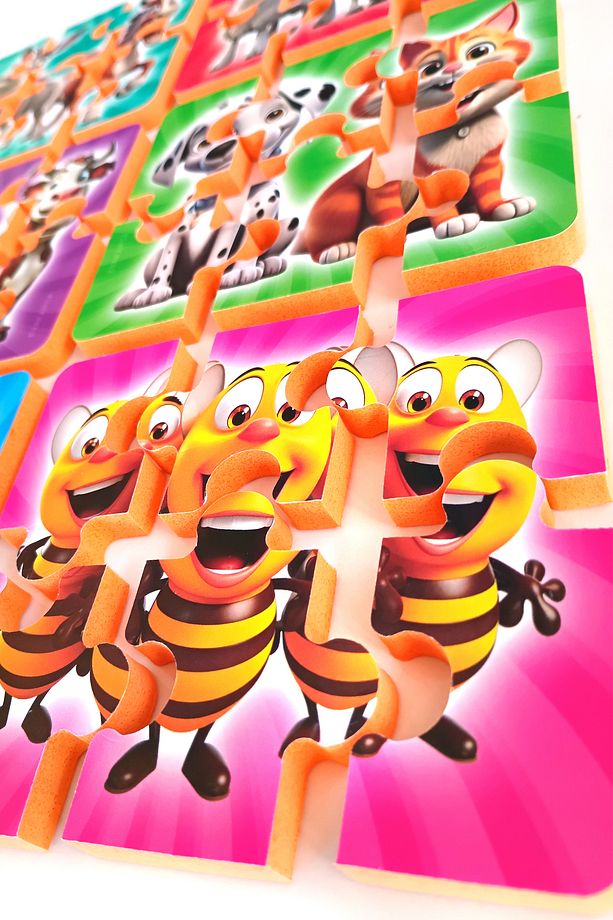 6 Parçalı 6 Adet Çiftlik Hayvanları Kalın Çocuk Puzzle Yapboz - 4