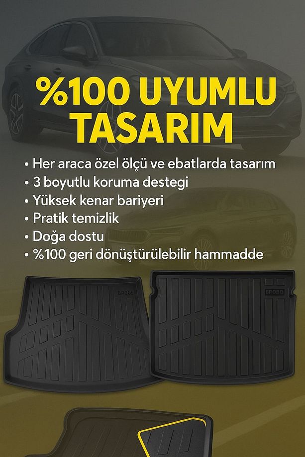 Ford Courier 2024 Sonrası MYK 3D Premium Yumuşak Bagaj Havuzu - 3