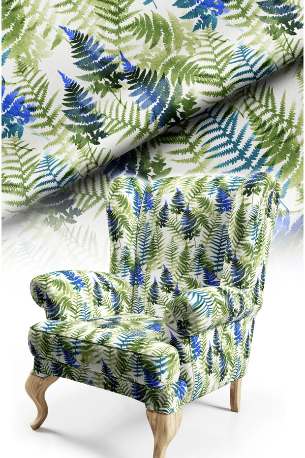 Leaf Pattern Digital Printed Upholstery Sofa Fabric, Throw Pillow, Cushion Covering. Flooring Fabric