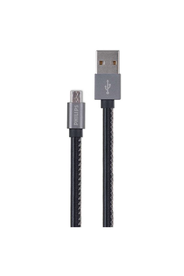 Micro Usb Kablosu 3a 60w Deri Kaplama Hızlı Şarj Ve Data Kablosu 1.2m Siyah - 2