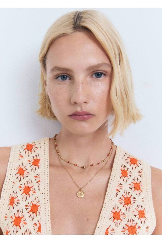 Kuşaklı dantel bluz - 6