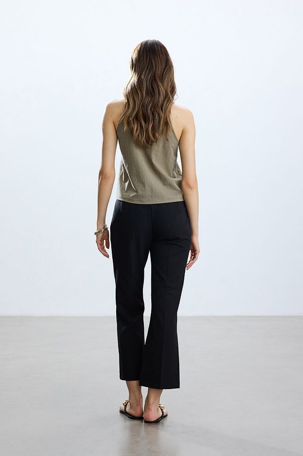 Siyah Flare Pantolon - 7