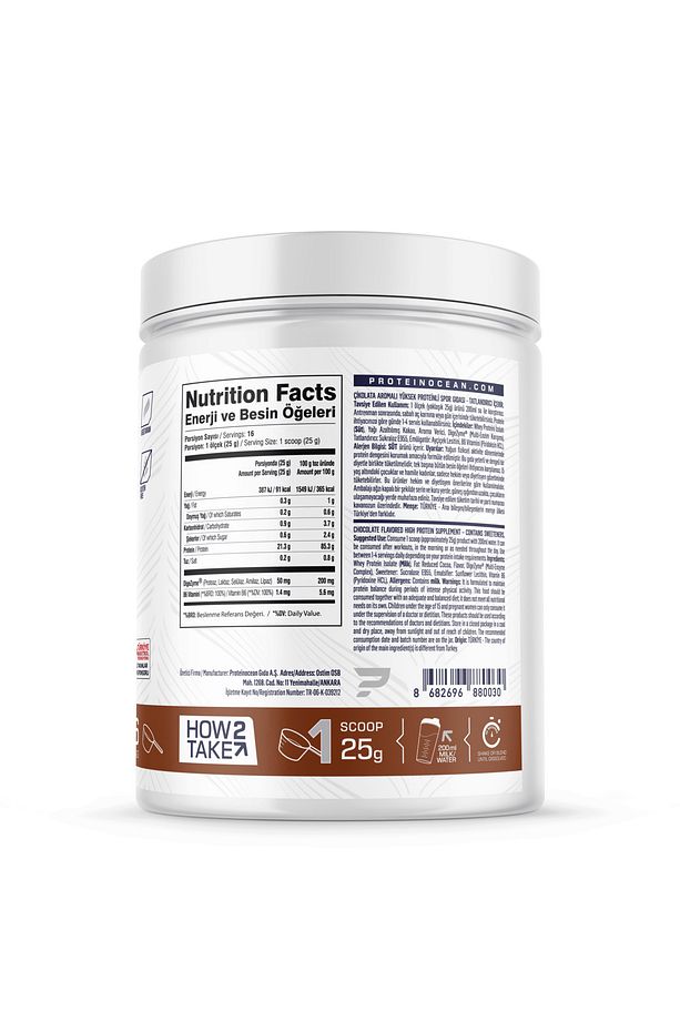 WHEY İSOLATE Çikolata - 400g - 16 servis - 2