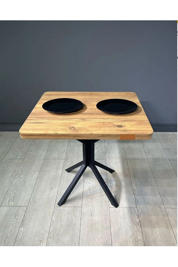 MUTFAK CAFE BALKON BAHÇE RESTORAN YEMEK MASASI METAL AYAK 80CM - 3