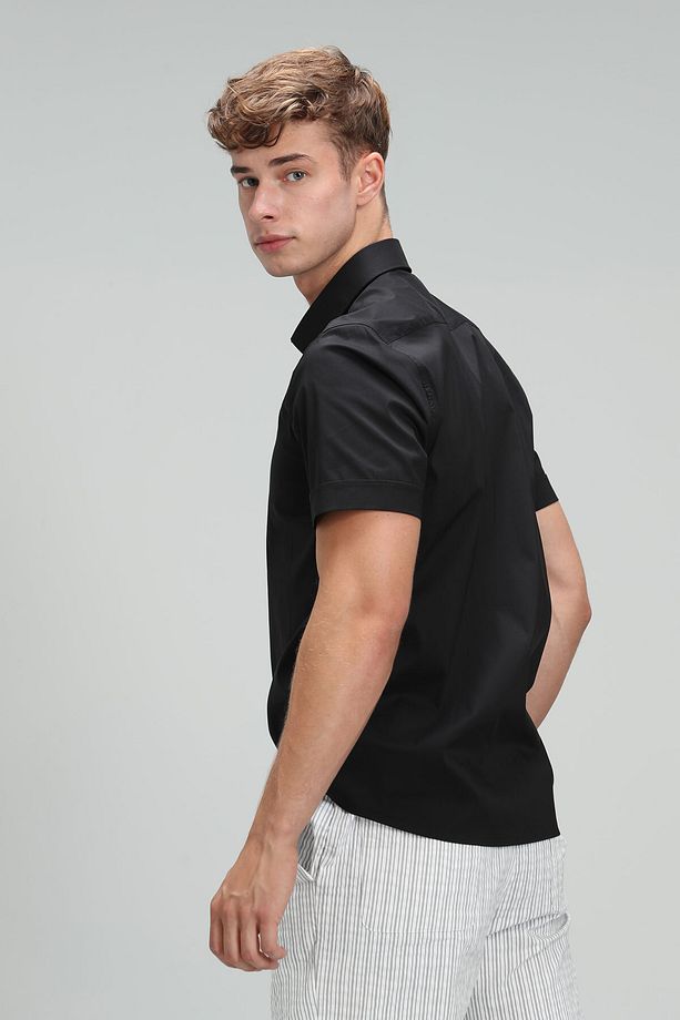 Arus Erkek Smart Gömlek Slim Fit Siyah - 6