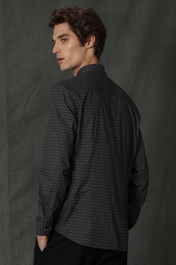 Felıx Erkek Basic Gömlek Comfort Slim Fit Siyah - 5