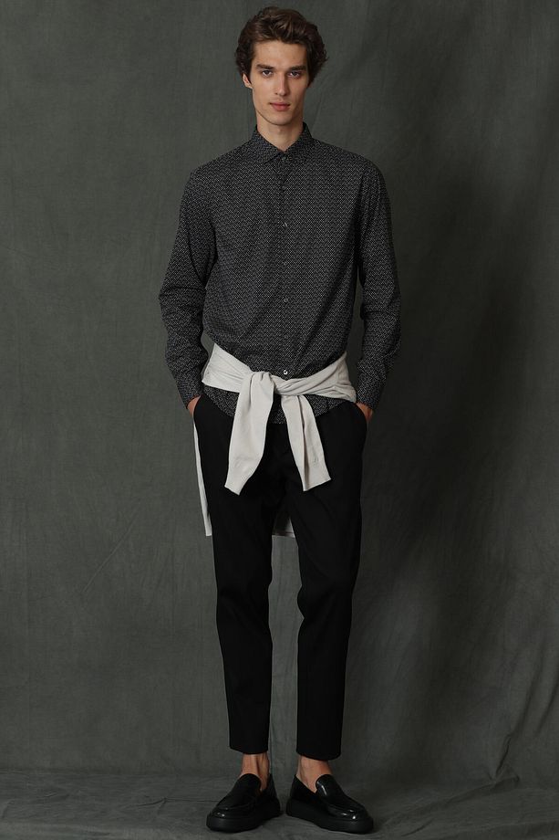 Felıx Erkek Basic Gömlek Comfort Slim Fit Siyah - 2