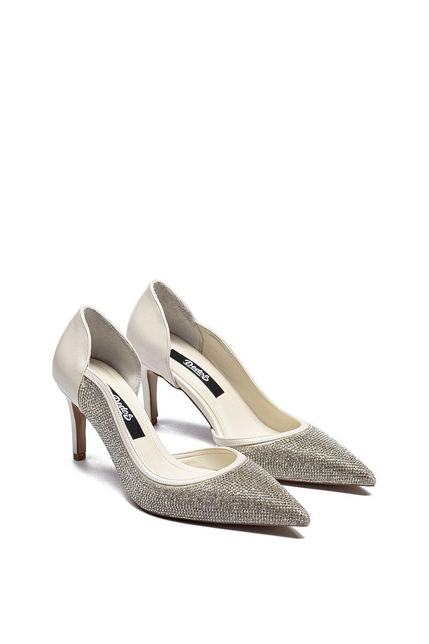 Kadın Stiletto Abiye Taş İşlemeli Sivri Burun Açık Topuklu Ayakkabı 4305 - 1