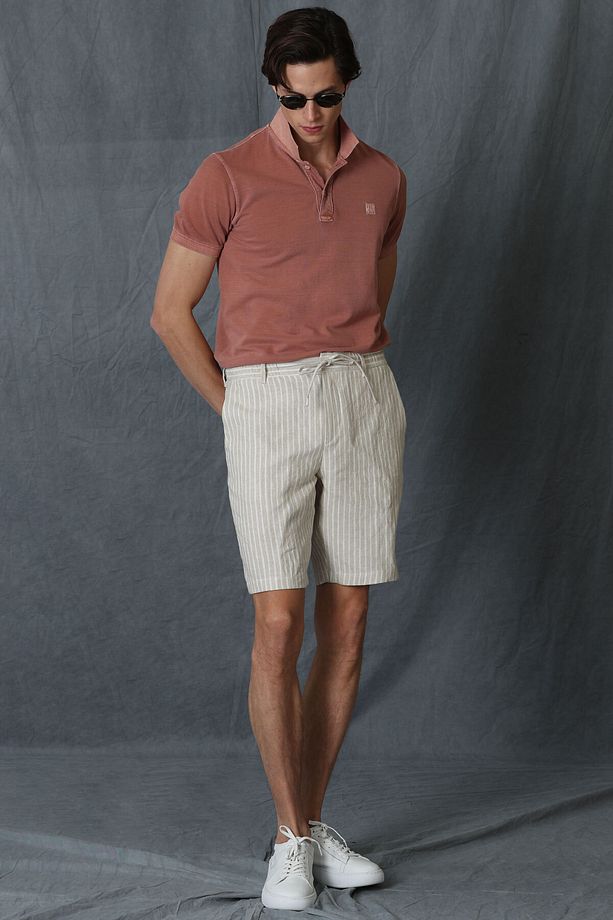 Andre Spor Erkek Chino Şort Slim Fit Bej - 3
