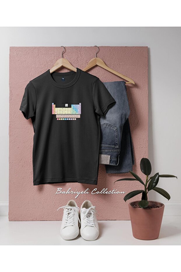 Oversize Periodic Table Chemical Element Design Unisex T-Shirt