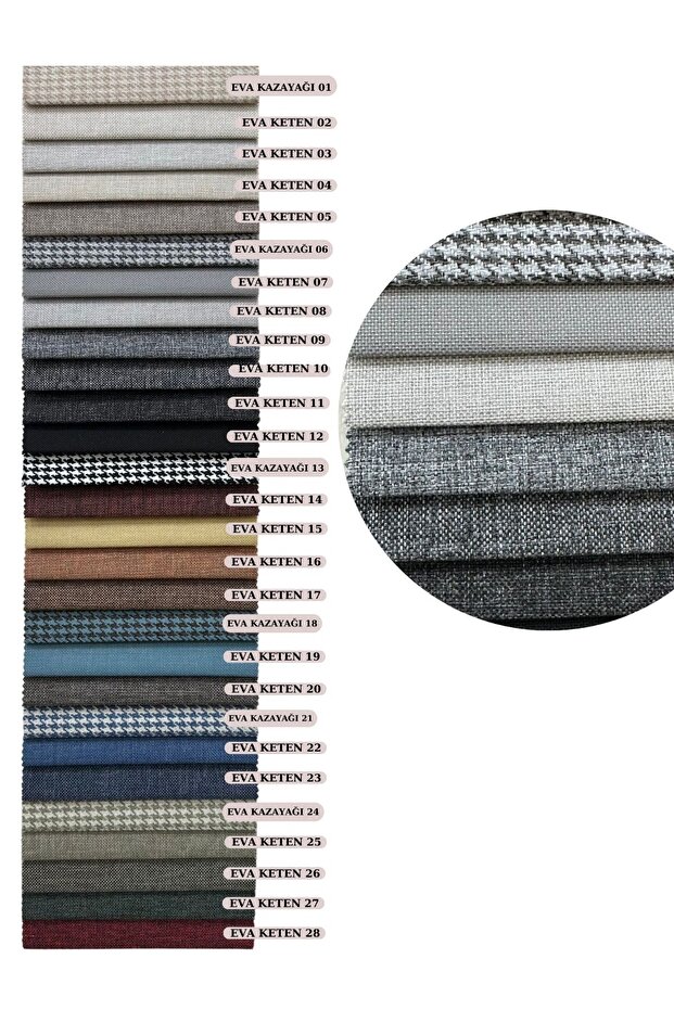 Concept 4 Adet Zion Sandalye Teddy Krem Kumaş Hasırlı Naturel Ahşap Sandalye (4 ADET) - 5