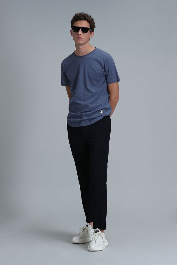 Junya Erkek Basic Tişört Gece Mavisi - 4