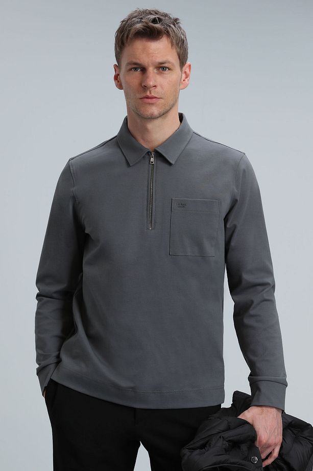 Danı Erkek Sweatshirt Nefti Yeşil - 1