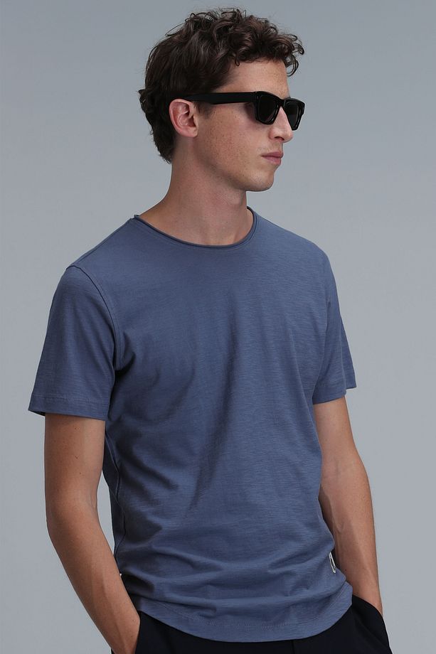 Junya Erkek Basic Tişört Gece Mavisi - 5