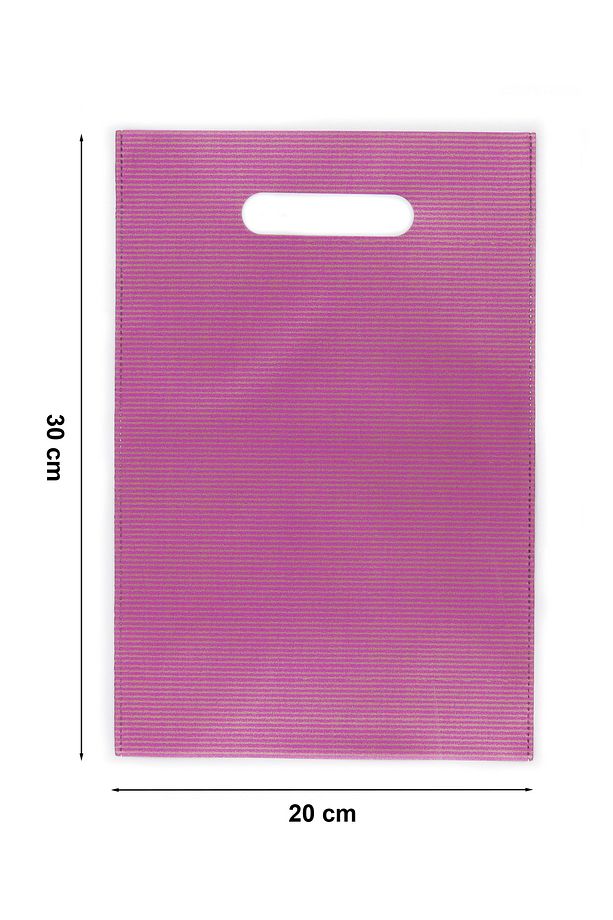 20x30 Cm Pembe Lüks El Geçme Hediye Poşeti 10’lu - 5
