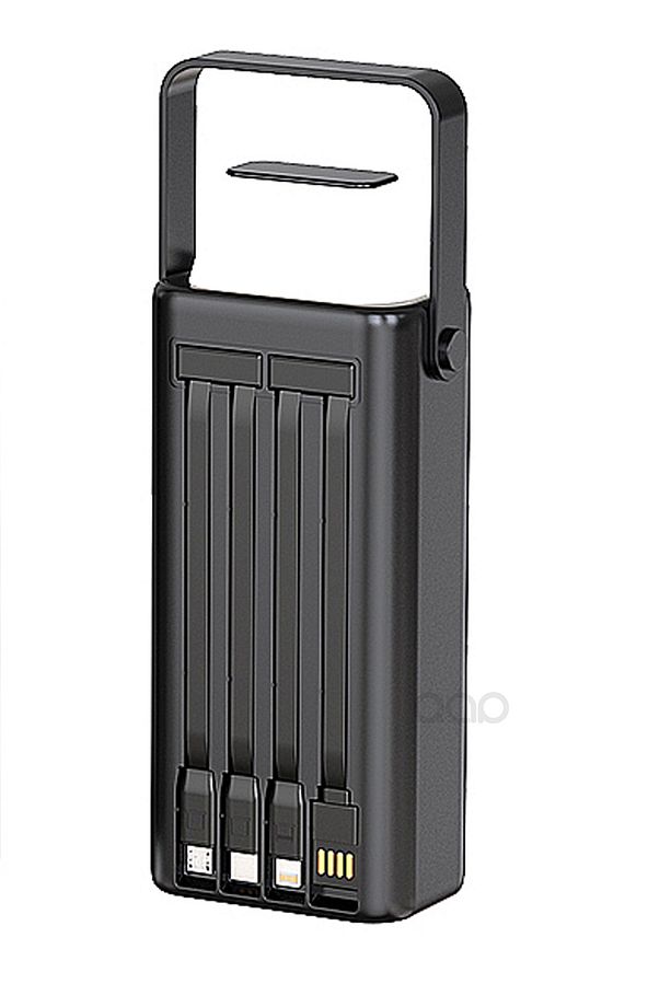 30000 Mah Kendinden Kablolu Led Fener Kamp 22.5 Watt Süper Hızlı Powerbank Iphone Ve Android Uyumlu - 3
