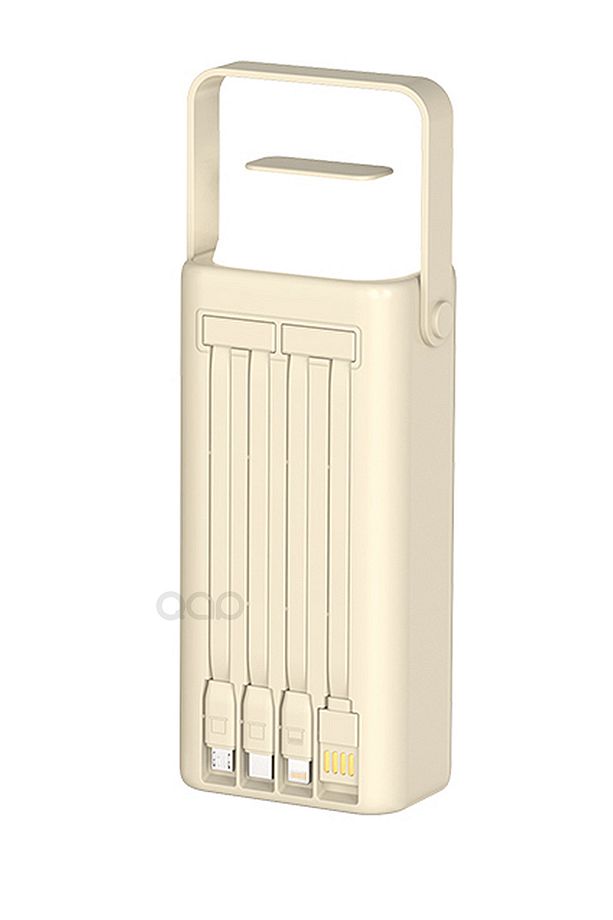 30000 Mah Kendinden Kablolu Led Fener Kamp 22.5 Watt Süper Hızlı Powerbank Iphone Ve Android Uyumlu - 4
