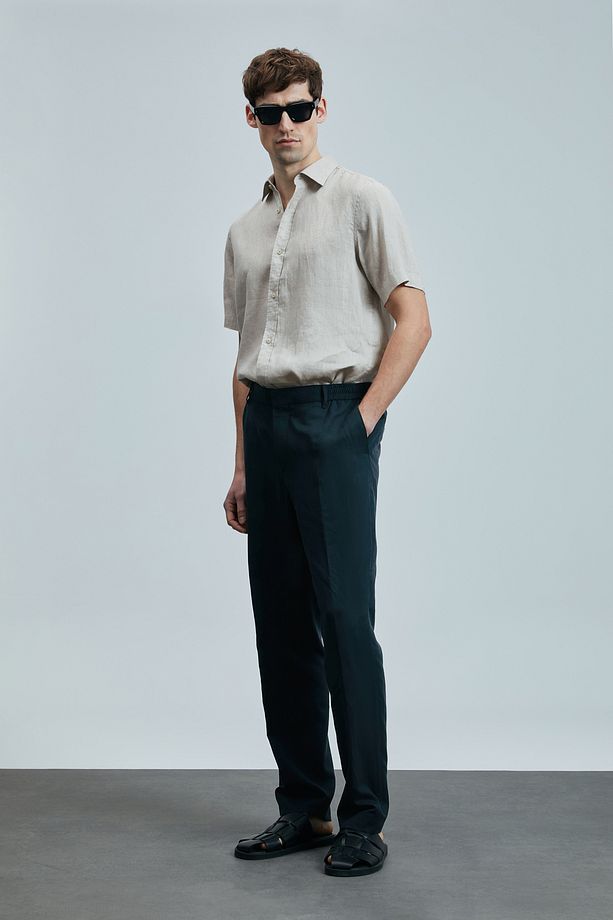 Bert Erkek Basic Gömlek Comfort Fit Bej - 4
