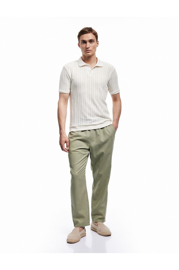 Cep Detaylı Regular Fit Beli Bağcıklı Yazlık Pantolon - 1