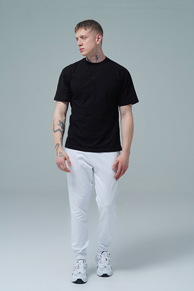 Daily Core - White Relaxed Fit Men's Jogger Sweatpants