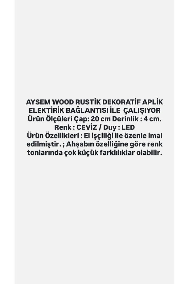 Yansıtma Tasarımlı Çift Yönlü Ahşap Salon Hol Cafe Otel Duvar Aplik Avize Gece lambası Duvar Lambası - 4