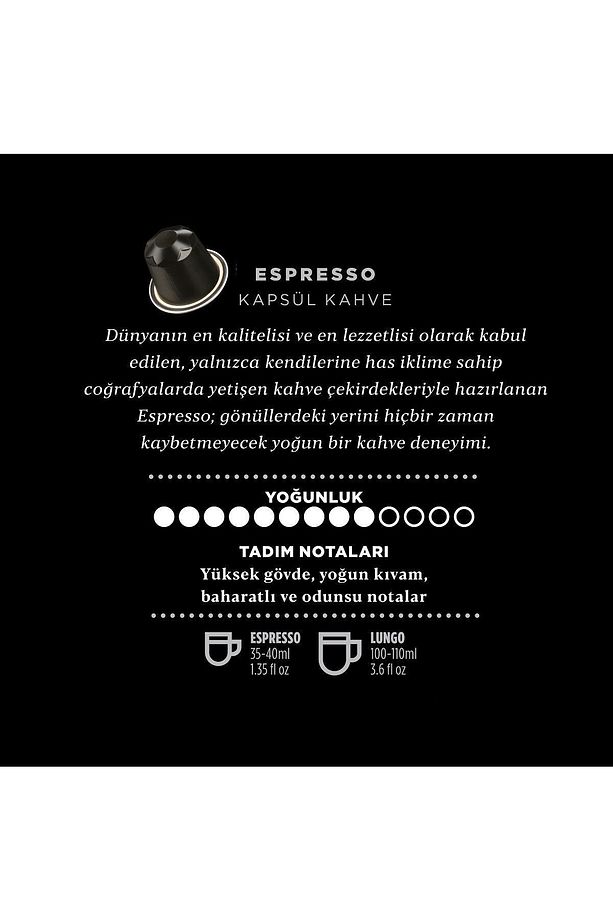 Espresso Kapsül Kahve 10’lu Kutu | Yoğun Aromalı | Tüm Kapsül Kahve Makineleriyle Uyumlu - 4