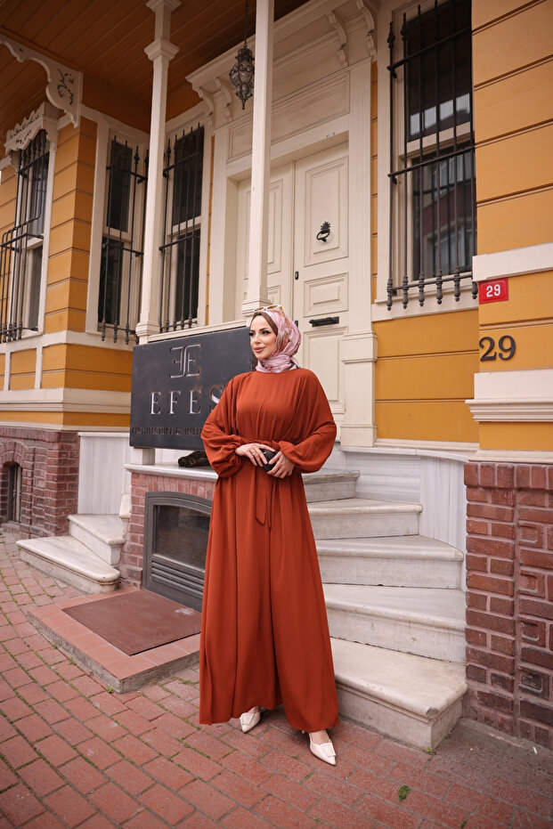 Standard Dress-Tile with Balloon Sleeves and Elastic