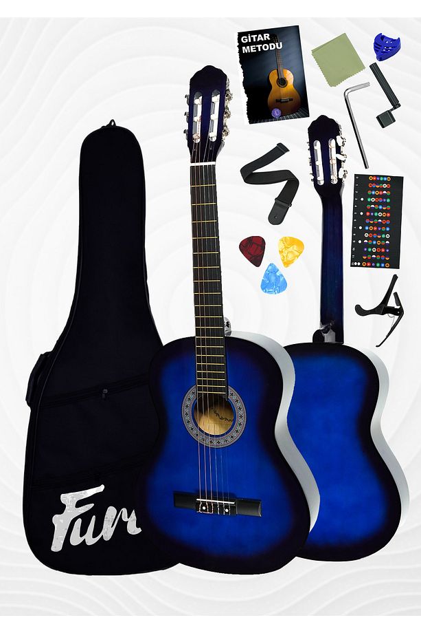 CG-3902BL Klasik Gitar 4/4 Yetişkin Boy Sap Ayarlı Full Set - 1