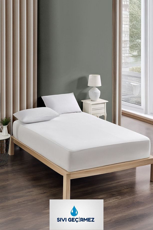Alez Full Kenar Mikro Fitted Sıvı Geçirmez Sessiz Çift Kişilik-tek Kişilik-bebek Yatak Koruyucu - 1