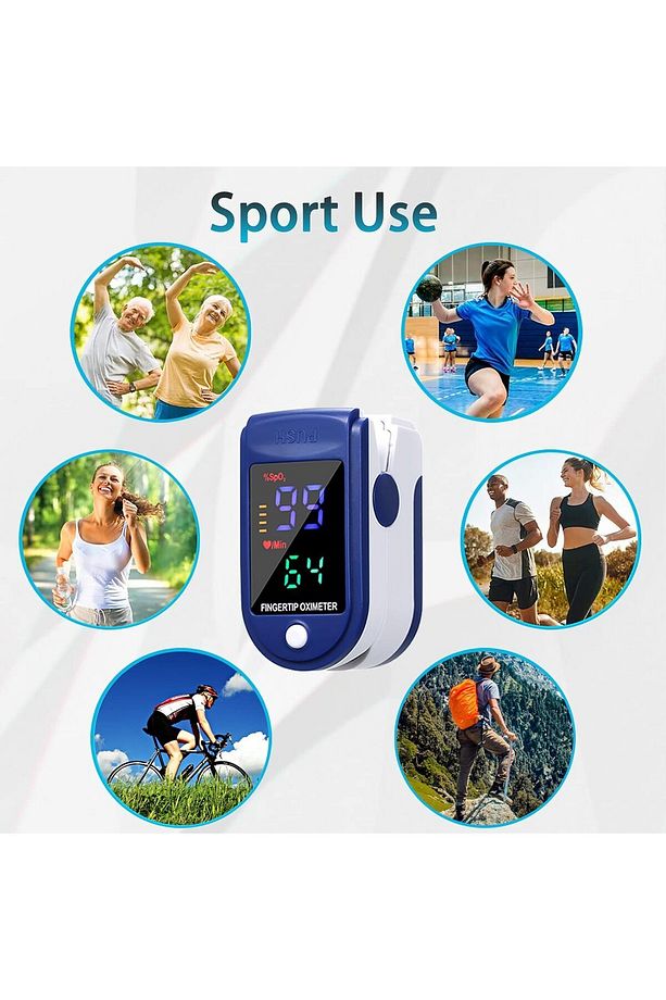 Pulse Oksimetre Parmak Tipi Kan Oksijen Nabız Ölçer Oximeter KE-6007 - 4