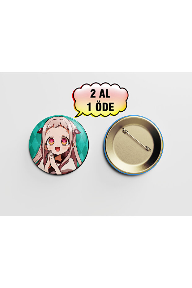 Toilet-bound Hanako-kun Nene Yashiro 1 adet 44mm Arkası İğneli Buton Rozet - 1