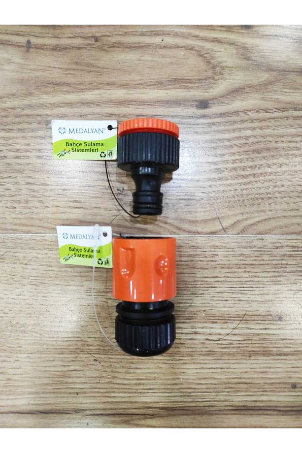 BAHÇE MUSLUĞU VE BATARYA ADAPTÖRÜ 1/2-3/4 ÇİFT ÖLÇÜ VE HORTUM BAĞLANTI ADAPTÖRÜ 1/2 - 1
